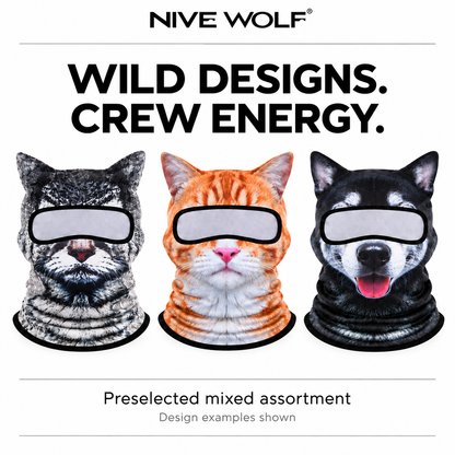 Animal design examples in a preselected mixed assortment